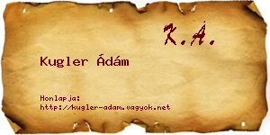 Kugler Ádám névjegykártya